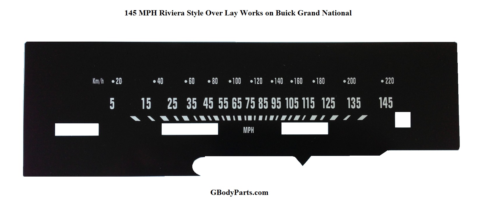 BUICK GRAND NATIONAL T-TYPE REGAL 145 MPH OVERLAY DECAL